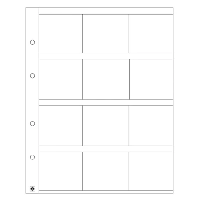 Abbildung von Leuchtturm, Optima, Blätter (4 Ringe) Münzrähmchen 50x50 mm. (12 Stk.) Transparent Abm: 202x252 pro 5 Stk.