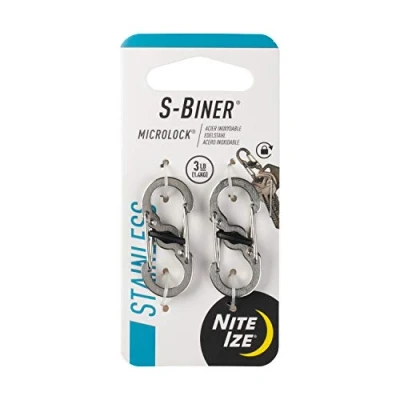 Abbildung von MicroLock S Biner Mini Karabiner Schnapp Haken Schlüssel Ring Anhänger