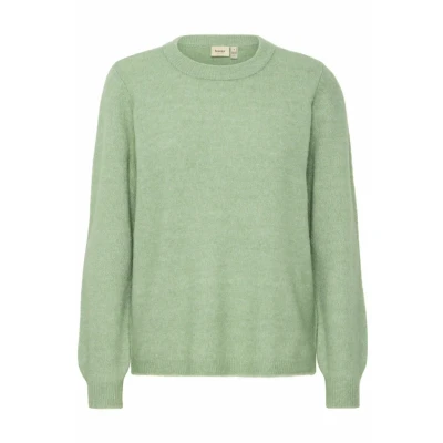 Abbildung von Fransa Strickpullover, Damen, Größe: Medium, Green bay melange