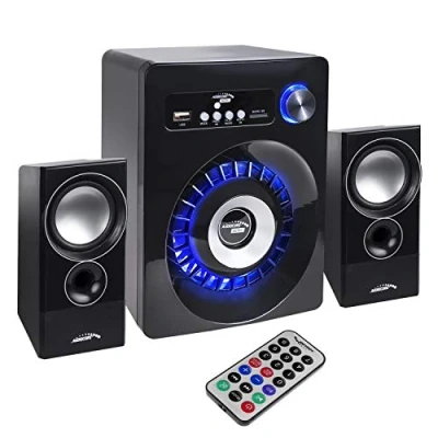 Abbildung von Audiocore AC910 2.1 Lautsprechersystem (Bluetooth, 55 W, AUX, USB, SD, UKW Radio, inkl. Fernbedienung)