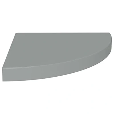 Abbildung von vidaXL Eckregal Schweberegal Wandregal Bücherregal CD DVD Regal Wandboard Hängeregal Wand Dekoregal Freischwebend Grau 35x35x3,8cm MDF