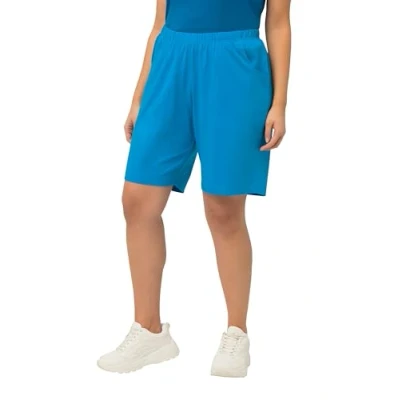 Abbildung von Ulla Popken Stretch Bermuda Jogginghose, Damen, Größe: 54/56, Sapphire blue