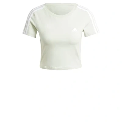 Abbildung von adidas Sportswear Essentials Stripes Tshirt print, Damen, Größe: Small, Linen green