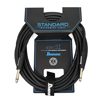 Abbildung von IBANEZ SI Serie (Standard) Instrumentenkabel 2 gerade Stecker Klinke Klinke, Schwarz 6,10 m / 20 ft (SI20)
