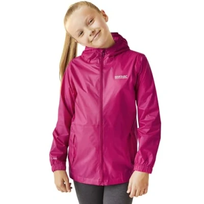 Abbildung von Regatta Kinder Kid Pack It III Waterproof and Breathable Unlined Lightweight Hooded baby jacke, Cabaret, Size 5 6