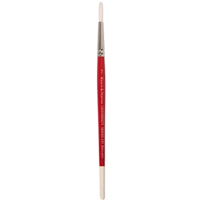 Abbildung von Winsor &amp; Newton 5423007 University Künstler Rundpinsel Nr.7 für Ölfarbe, Acrylfarbe und Aquarellfarbe, Weiß