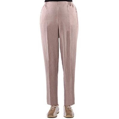 Abbildung von Eitex Damen Seniorenhose Schlupfhose mit Gummizug Kurzgröße ideal für pflegebedürftige Omas einfach anzuziehen und super pflegeleicht (42/44, beige meliert)