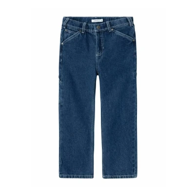 Abbildung von Name it Straight FIT Jeans Leg Dark blue denim für Kinder, Größe: 128,