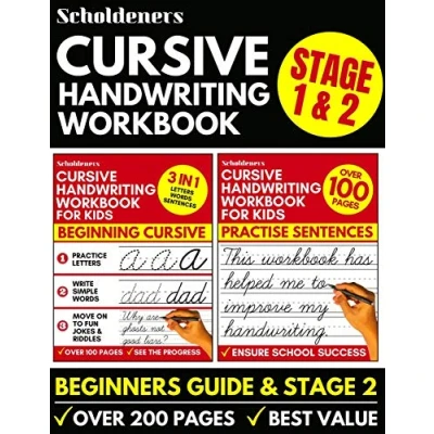 Abbildung von Cursive Handwriting Workbook: Writing Practice Book For Kids (Cursive Beginners &amp; Sentence Workbook)
