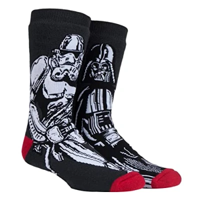 Abbildung von HEAT HOLDERS Herren Star Wars Socken Lite Atmungsaktiv Lustig Fantasie Thermosocken (39 45, Darth &amp; Stormtrooper)
