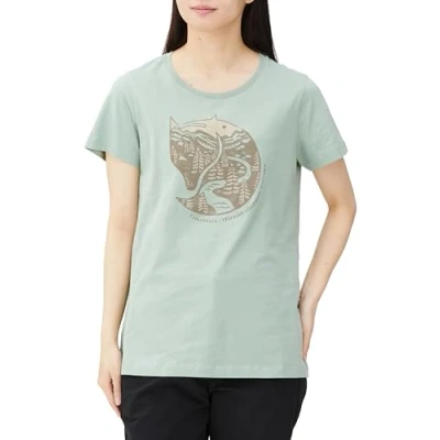 Abbildung von Fjallraven Damen Arctic Fox Print W T Shirt, Misty Green, Large