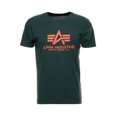 Abbildung von Alpha Industries Tshirt print, Herren, Größe: Small, Petrol