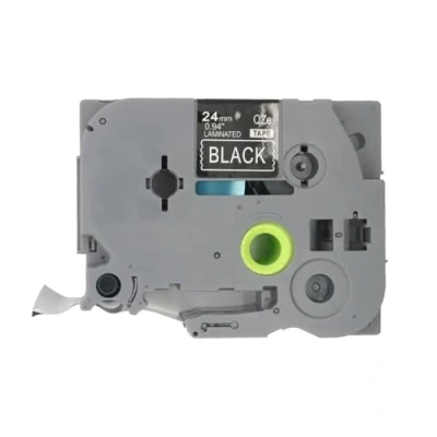 Abbildung von BROVACS 1 Packung Weiß auf Schwarz Laminiertes Etikettenband Kompatibel mit Brother P Touch Etikettendrucker TZ 355 TZe 24mm 1&quot; OPA4355