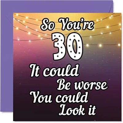 Abbildung von lustige Geburtstagskarte zum 30. Geburtstag für Männer Frau Look It Vater, Mutter, Sohn, Tochter, Bruder, Schwester, Onkel, Tante, Cousin, 145 mm x Grußkarten