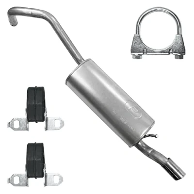 Abbildung von Endschalldämpfer Auspuff Endtopf für VW Polo 5 V 6R Schrägheck 1.4