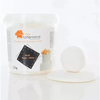 Abbildung von Zuckerteig Rollfondant Zuckermasse Fondant 1 5kg 26 Farben Perfekt zum Modellieren von Figuren und Dekorationen Stark, glatt geschmeidig Halal &amp; Koscher Weiß 5 kg