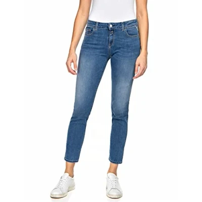 Abbildung von Replay Damen Faaby Powerstretch Denim Jeans, 009 Medium Blue, 23W / 32L EU