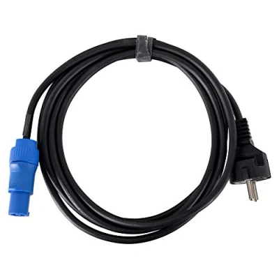 Abbildung von Pronomic Stage EUPP 3 Netzkabel Kabel zur Stromversorgung Für Aktiv Lautsprecher und Scheinwerfer Schuko Stecker auf Powercon kompatibler Farbe: Schwarz Länge: m