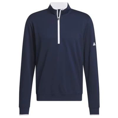 Abbildung von adidas Leichter Herren Pullover mit LSF und Viertelreißverschluss, Collegiate Navy, XXL