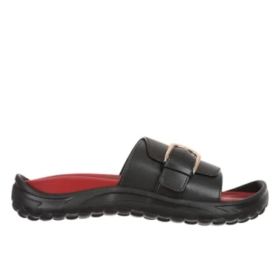 Abbildung von MBT NIKKO Sandalen für Damen aus Leder mit Schnallendesign. Leichtes und bequemes Schuhwerk Sommer. Physiologisches Komfort Stabilität. Erholungssandalen zum Anziehen. Farbe Schwarz
