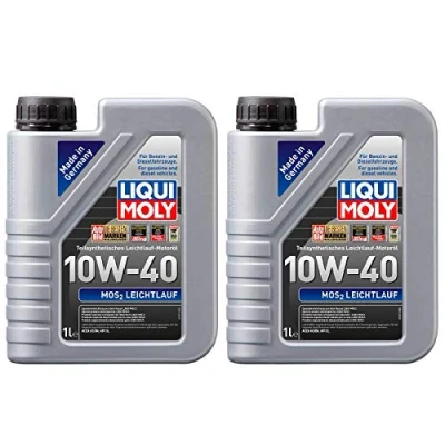 Abbildung von ILODA 2X Original Liqui Moly 1L MoS2 Leichtlauf 10W 40 Motoröl Motorenöl Motoroil Oil