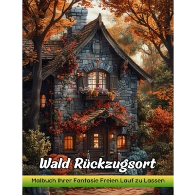 Abbildung von Wald Rückzugsort: Malbuch Für Erwachsene Mit Retreat Zum Stressabbau Und Zur Entspannung