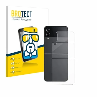 Abbildung von BROTECT Schutzglas für Samsung Galaxy Z Flip 4 (Rückseite) Schutzfolie Panzer Folie Glas [Extrem Kratzfest 9H, Anti Fingerprint, Ultra Transparent]