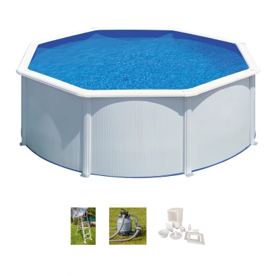 Abbildung von Gre Rundpool &quot;Fidji&quot;, (Set), 4 tlg., Stahlwandpool, ØxH: 320x122 cm
