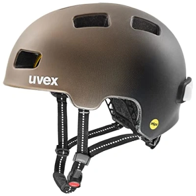 Abbildung von uvex City 4 MIPS leichter Helm für Damen und Herren Sysytem inkl. LED Licht hazel black matt 55 58 cm
