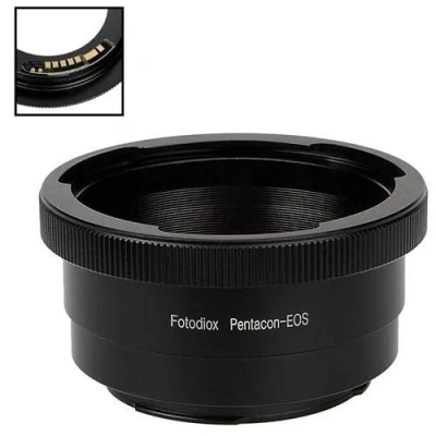 Abbildung von Fotodiox Lens Mount Adapter Compatible with Pentacon 6 (Kiev 66) SLR on Canon EOS (EF, EF S) D/SLR Camera Body Gen10 Focus Confirmation Chip
