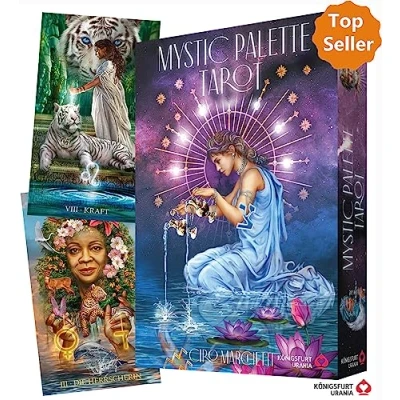 Abbildung von Mystic Palette Tarot: 78 Tarotkarten und farbiges Buch (Ciro Marchetti, Deutsch, Neuerscheinung 2023)