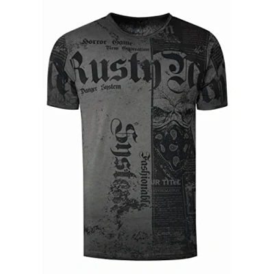 Abbildung von Rusty Neal Tshirt print, Größe: Medium, Anthrazit