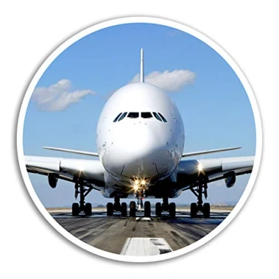 Abbildung von 2 x 10 cm Airbus A380 Vinyl Aufkleber Flugzeug Jet Gepäck Laptop # 8108 (10 breit)