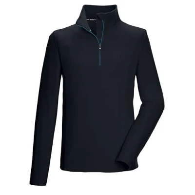Abbildung von killtec Herren Fleeceshirt mit Stehkragen und Reißverschluss KSW 99 MN FLC SHRT, schwarz blau, XL, 40878 000