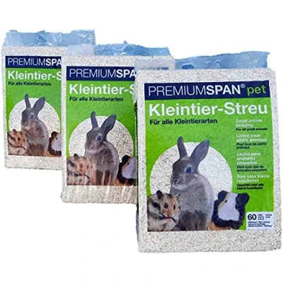 Abbildung von Premiumspan Vorteilspaket 3 x pet Kleintier Streu Hobelspäne, 60l 3.5 kg…