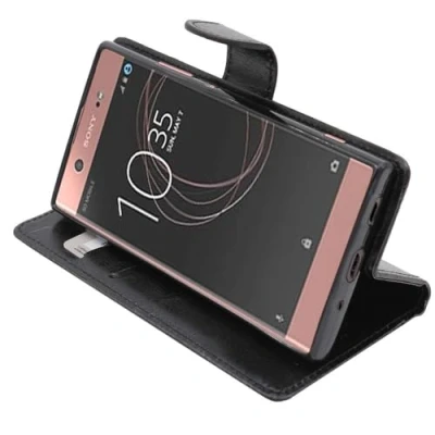 Abbildung von ebestStar kompatibel mit Sony Xperia XA2 Ultra Hülle Ultra/Dual (2018) Kunstleder Wallet Case Handyhülle [PU Leder], Kartenfächern, Standfunktion, Schwarz [Phone: 163 x 80 9.5mm, 6.0&#039;&#039;]