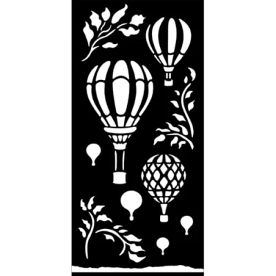 Abbildung von Stamperia Timeless Thick Stencil 12x25cm Air Balloons (KSTDL119)