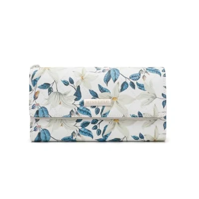 Abbildung von Miss Lulu Geldbörse Damen groß Portmonee aus Kunstleder mit 12 Kartenfächer und Münzfach &amp; Fotofenster PU Leder Geschenke für (Beige)