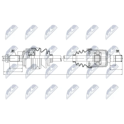 Abbildung von NTY NPW HD 041 Antriebswelle Vorderachse, Vorderachse links, rechts HONDA: CR V 2