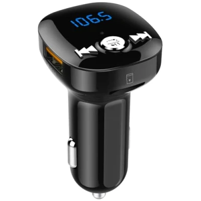 Abbildung von INF FM Sender für Auto, Transmitter, Bluetooth Adapter und Ladegerät KFZ, 2 USB