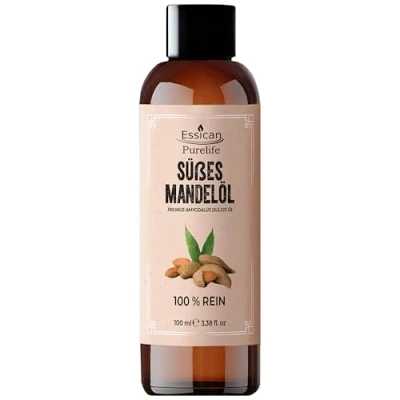 Abbildung von süßes Mandelöl für Haare 100 ml, reines die Haut, Mandel Trägeröl, Trägeröl zum Mischen ätherischer Öle, Ohren, Gesicht, Haar