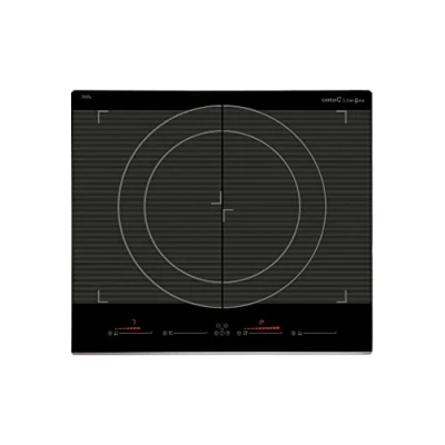 Abbildung von GIGA 600 BK Cerankochfeld mit 4 Kochzonen und 3 Kochfunktionen Induktion Automatische Kochgefäßerkennung Touch Control Restwärmeanzeige Cata &amp; Can Roca