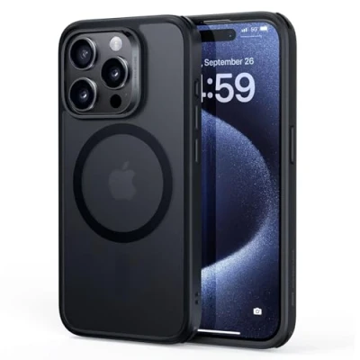 Abbildung von ESR für iPhone 15 Pro Hülle, kompatibel mit MagSafe, Militärnorm Schutz, vergilbungsbeständig, Kratzfeste Rückseite, magnetisches HandyHülle Case Pro, Classic Series, Mattschwarz
