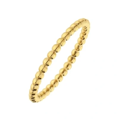 Abbildung von Lucardi Damen Ring aus Edelstahl, vergoldet, Kugeln, 2mm Stahl Gelbgold legiert 19/60 mm Nickelfrei