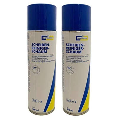 Abbildung von 2x cartechnic Scheibenreiniger schaum 500ml, Auto Scheibenreiniger, Aktivschaum, Glasreiniger, Reinigungsspray für KFZ