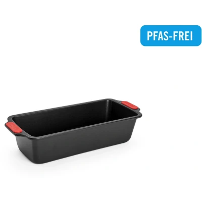 Abbildung von Woll Bakeware Kastenform 30 cm, mit hitzebeständigen Silikongriffen bis 230C, PFAS frei, zweilagige Antihaftbeschichtung, aluminisierter Stahl, schwarz