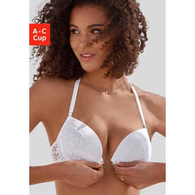 Abbildung von Vivance Push up BH mit Spitze in Kussmund Optik Neckholder Träger, Dessous