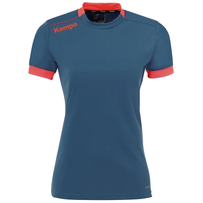 Abbildung von Kempa Player Tshirt print, Damen, Größe: Large, Ice grau fluo rot