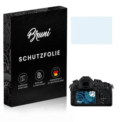 Abbildung von Bruni Schutzfolie kompatibel mit Panasonic Lumix DMC FZ1000 Folie, glasklare Displayschutzfolie (2X)