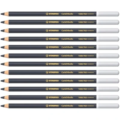 Abbildung von Pastellkreidestift STABILO CarbOthello 12er Pack lampenschwarz